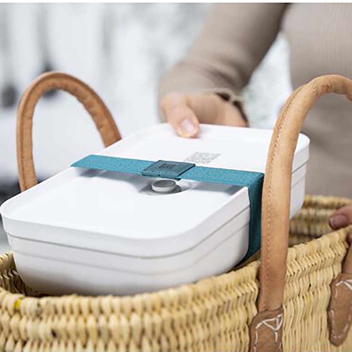 ZWILLING FRESH & SAVE Vakuum Lunchbox L | flach | Kunststoff | Weiß-grau