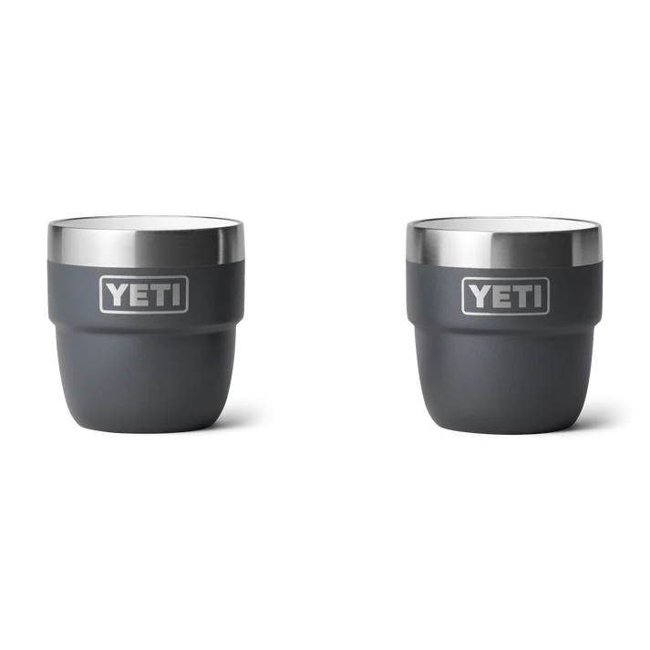 YETI Rambler 4 oz Stackable Cups Charcoal 2er Set