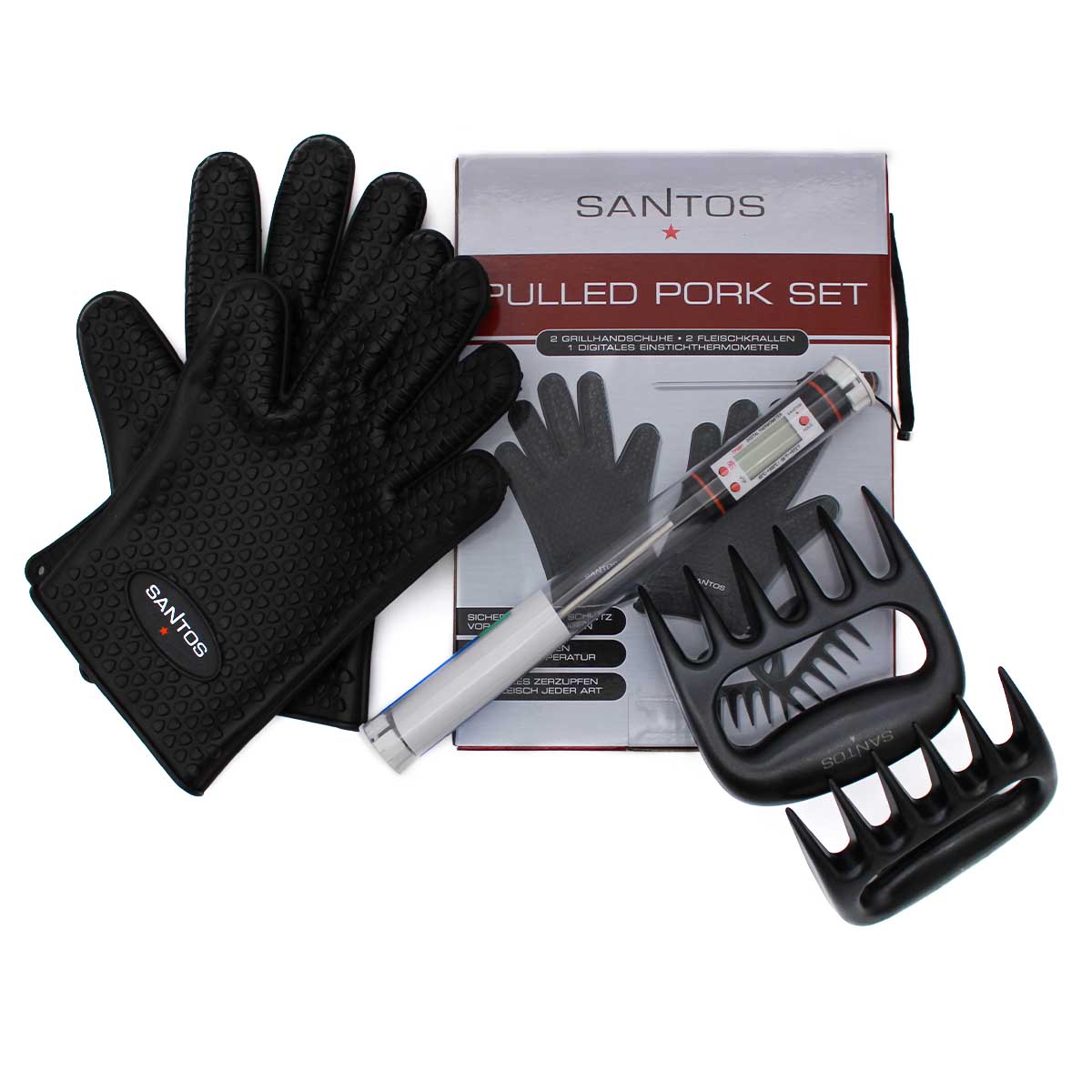 SANTOS Pulled Pork Set, 5-teilig Packetinhalt SANTOS Pulled Pork Set, 5-teilig Packetinhalt