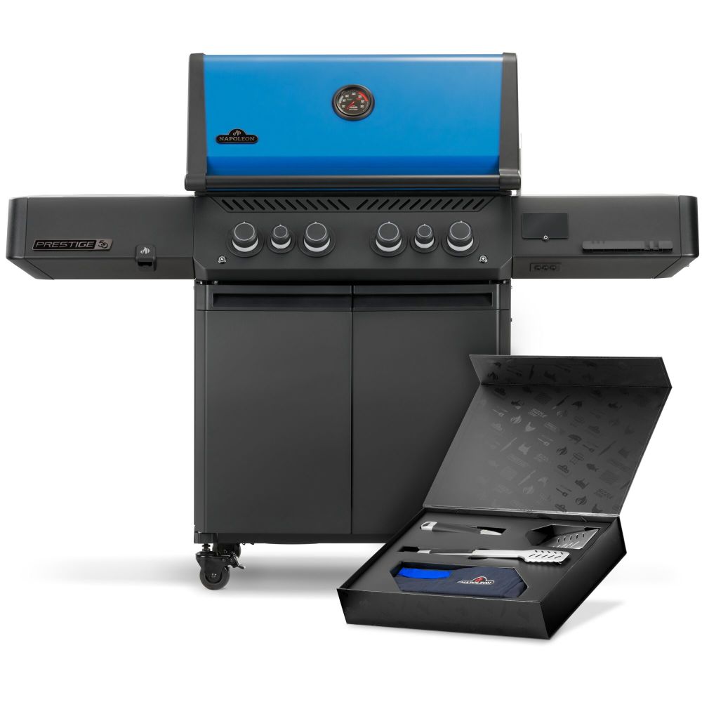 Napoleon Prestige 500, Connected, gegossene Edelstahl Wave Roste, Blau