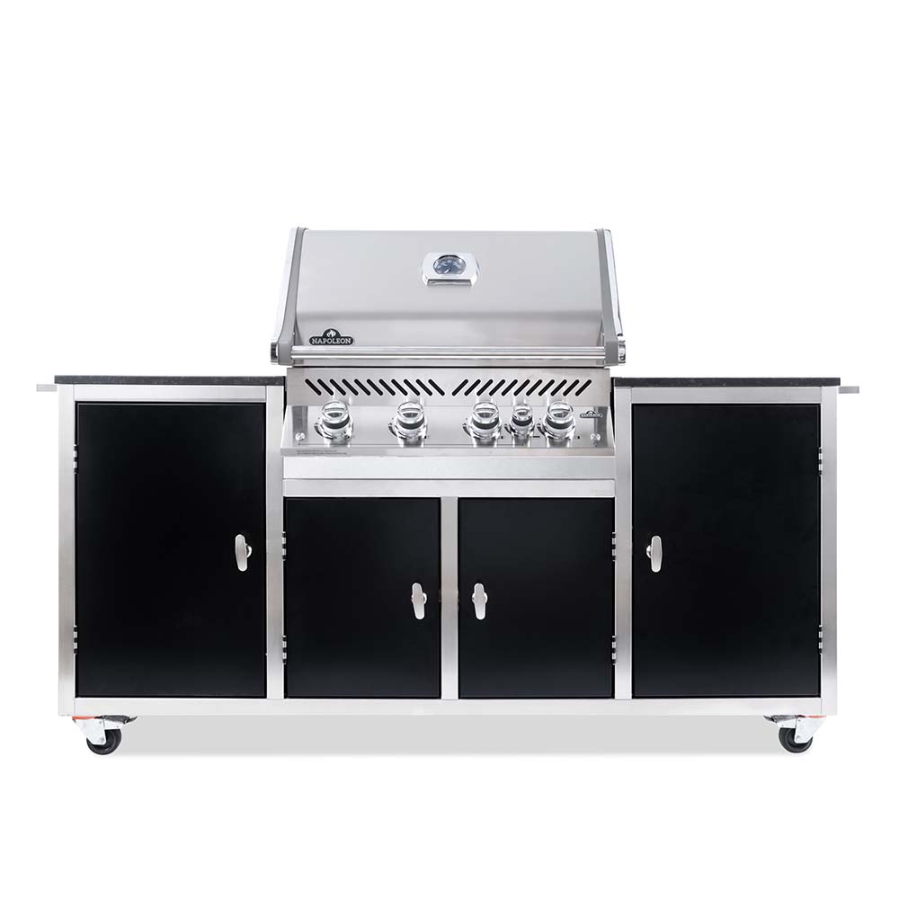 INDRA BLACKLINE Gasgrillstation Napoleon Pro 500 | inkl. Drehspieß