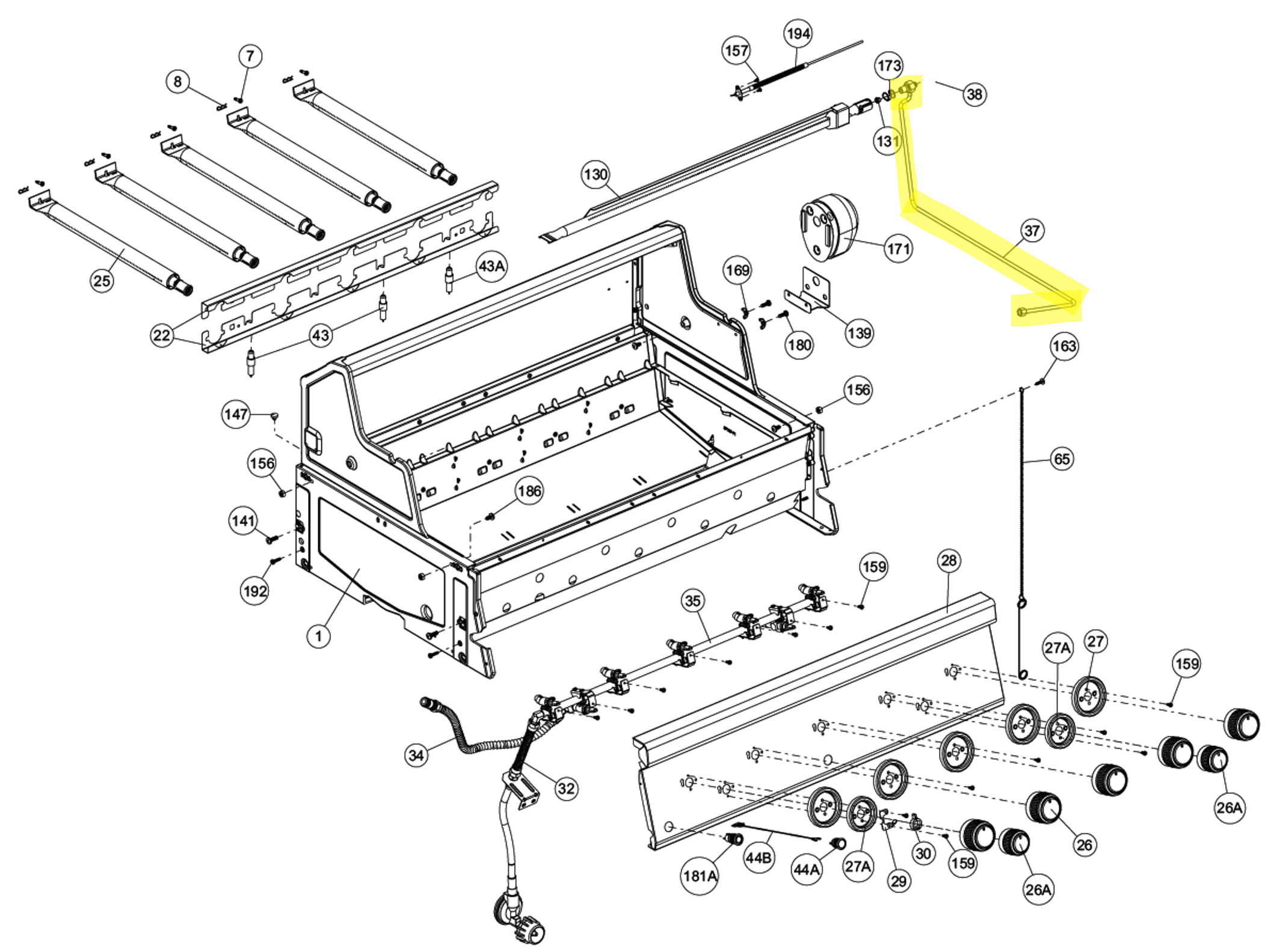 Broil King Heckbrenner Gasschlauch IMPERIAL, REGAL, PORTA CHEF Broil King Heckbrenner Gasschlauch IMPERIAL, REGAL, PORTA CHEF