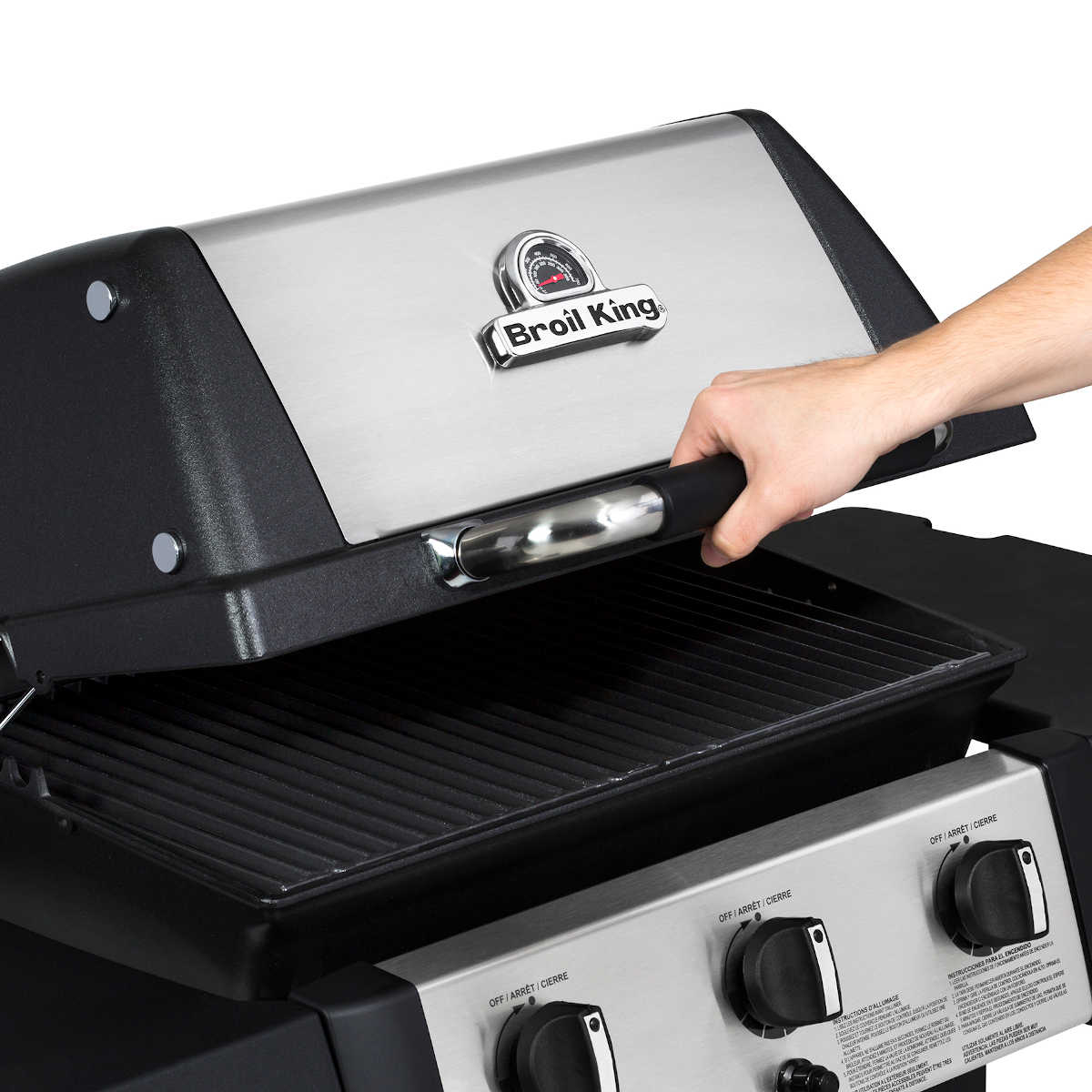 Broil King Gem 310, Schwarz Doppelwandiger Deckel