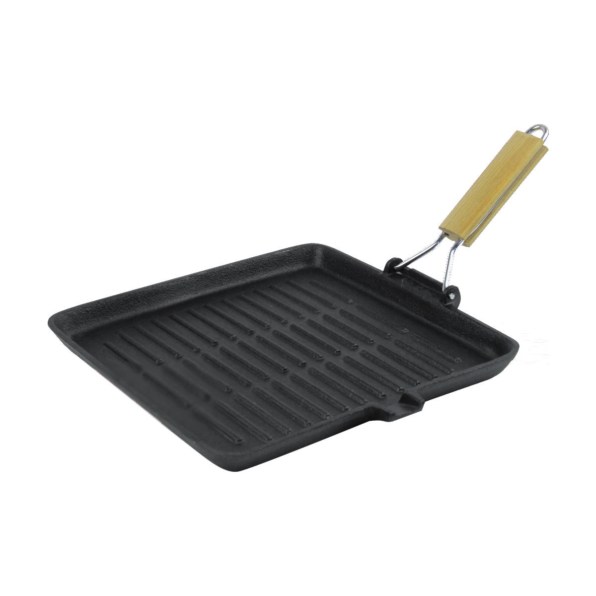 SANTOS Pfanne Gusseisen mit klappbarem Griff, 28 x 28 cm