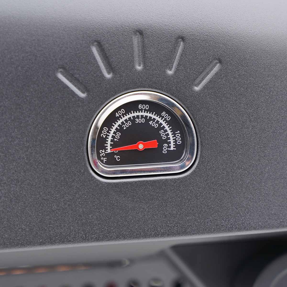SANTOS O-140 Pizzaofen | ohne Motor | Schwarz Thermometer