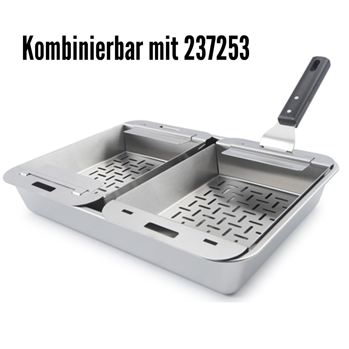 SANTOS Grillschale und Auffangschale Edelstahl gross