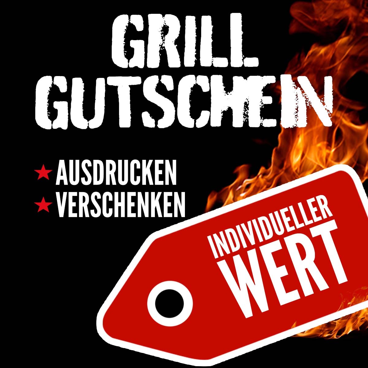 Geschenkgutschein Grillshop mit individuellem Wert (PDF)