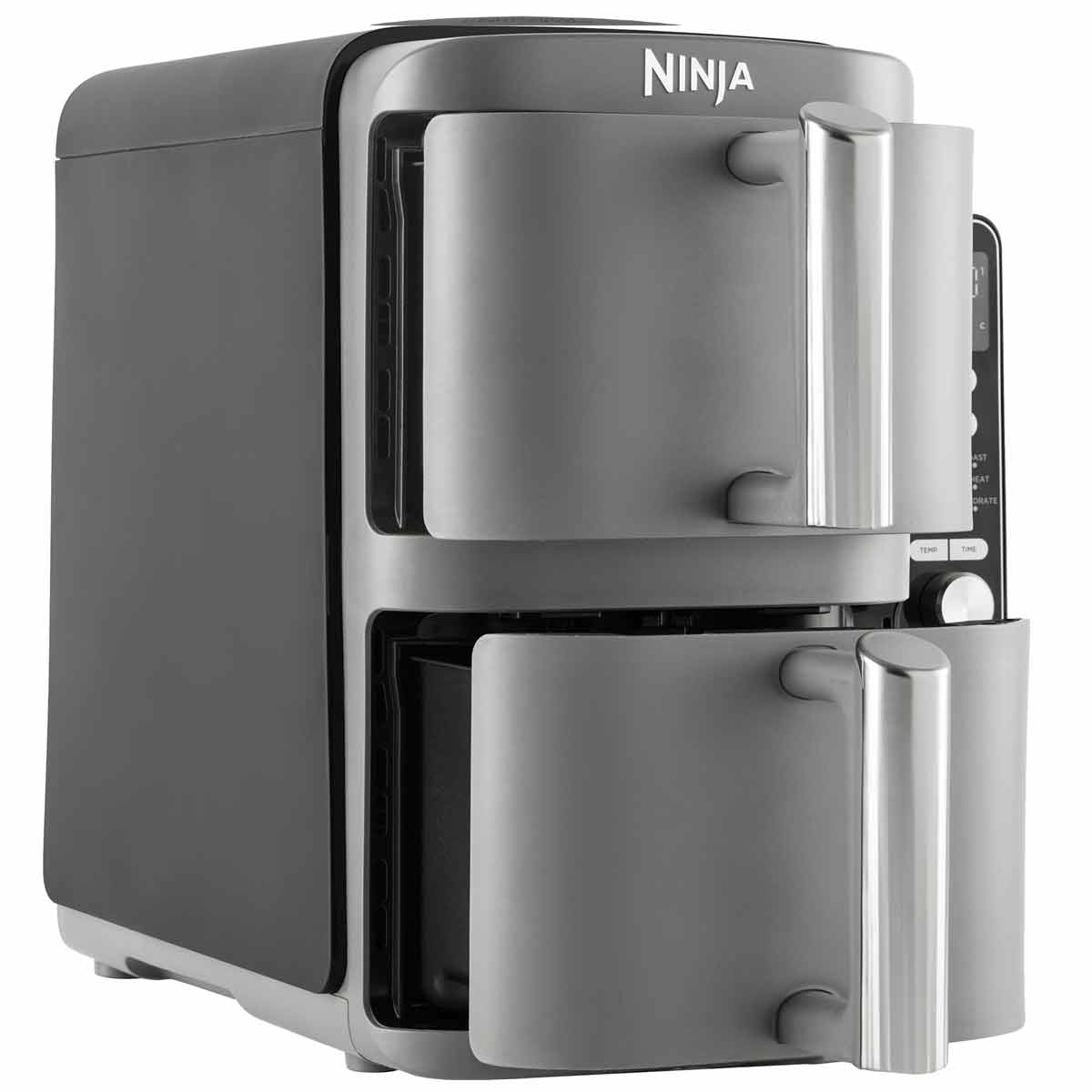 Ninja Double Stack XL 2‑Ebenen Heißluftfritteuse 9,5 Liter in Grau