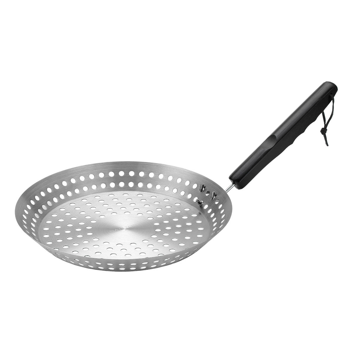 SANTOS Grillkorb, gelochte Grillpfanne Ø 30 cm, Edelstahl SANTOS Grillkorb, gelochte Grillpfanne Ø 30 cm, Edelstahl