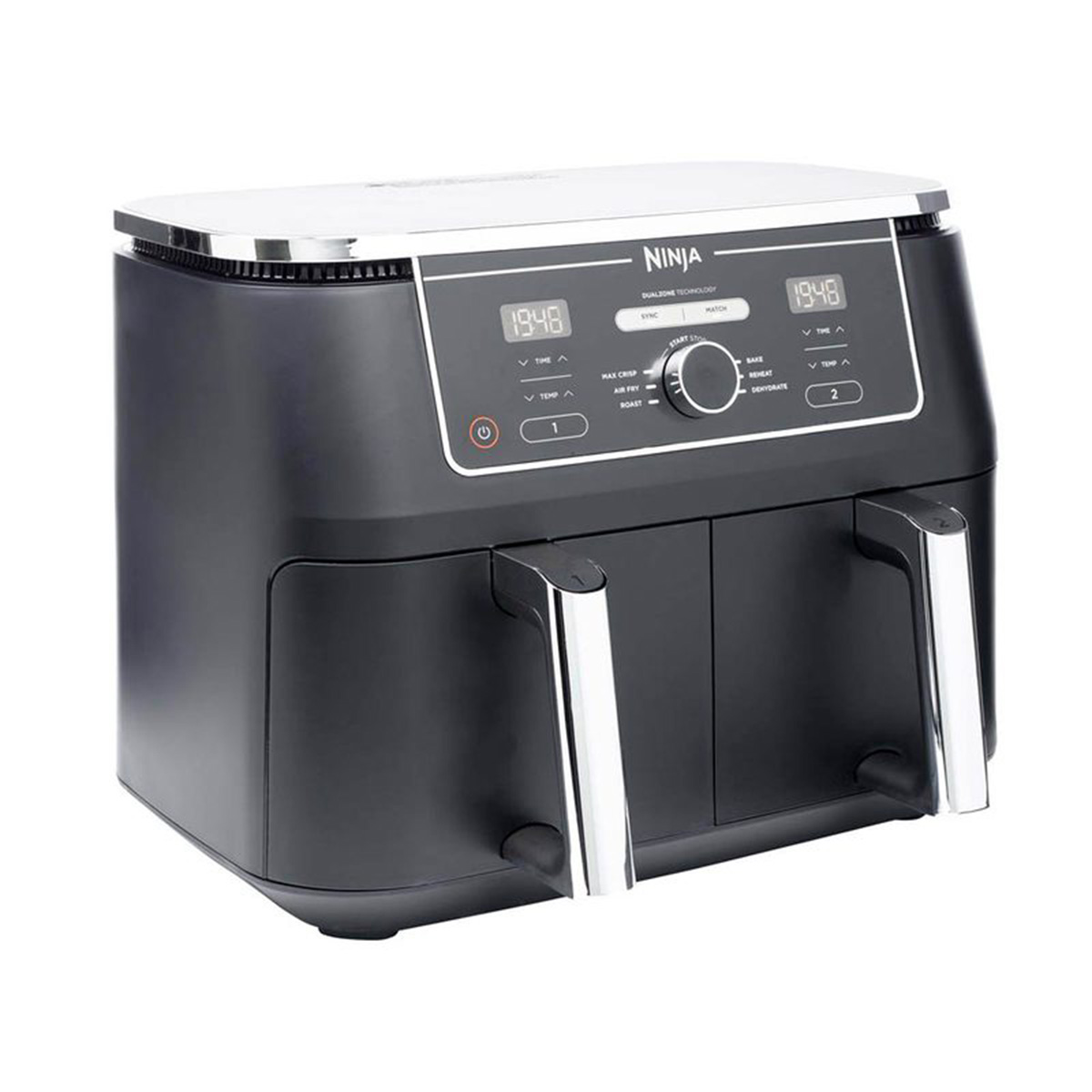 Ninja Foodi Max Dual Zone Heißluftfritteuse 9,5 Liter in Schwarz