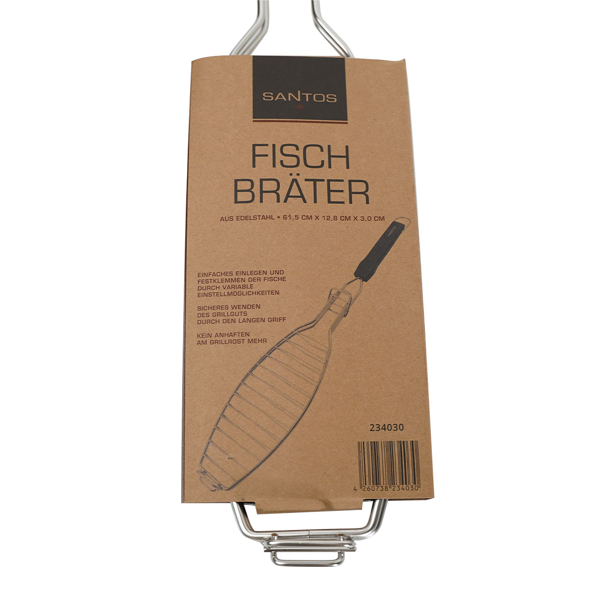 SANTOS Fischbräter Edelstahl 61,5 cm