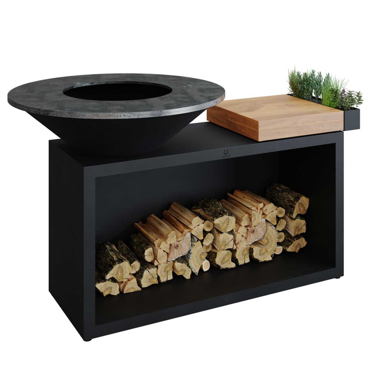 OFYR-Island+ Black 100 Teak Wood