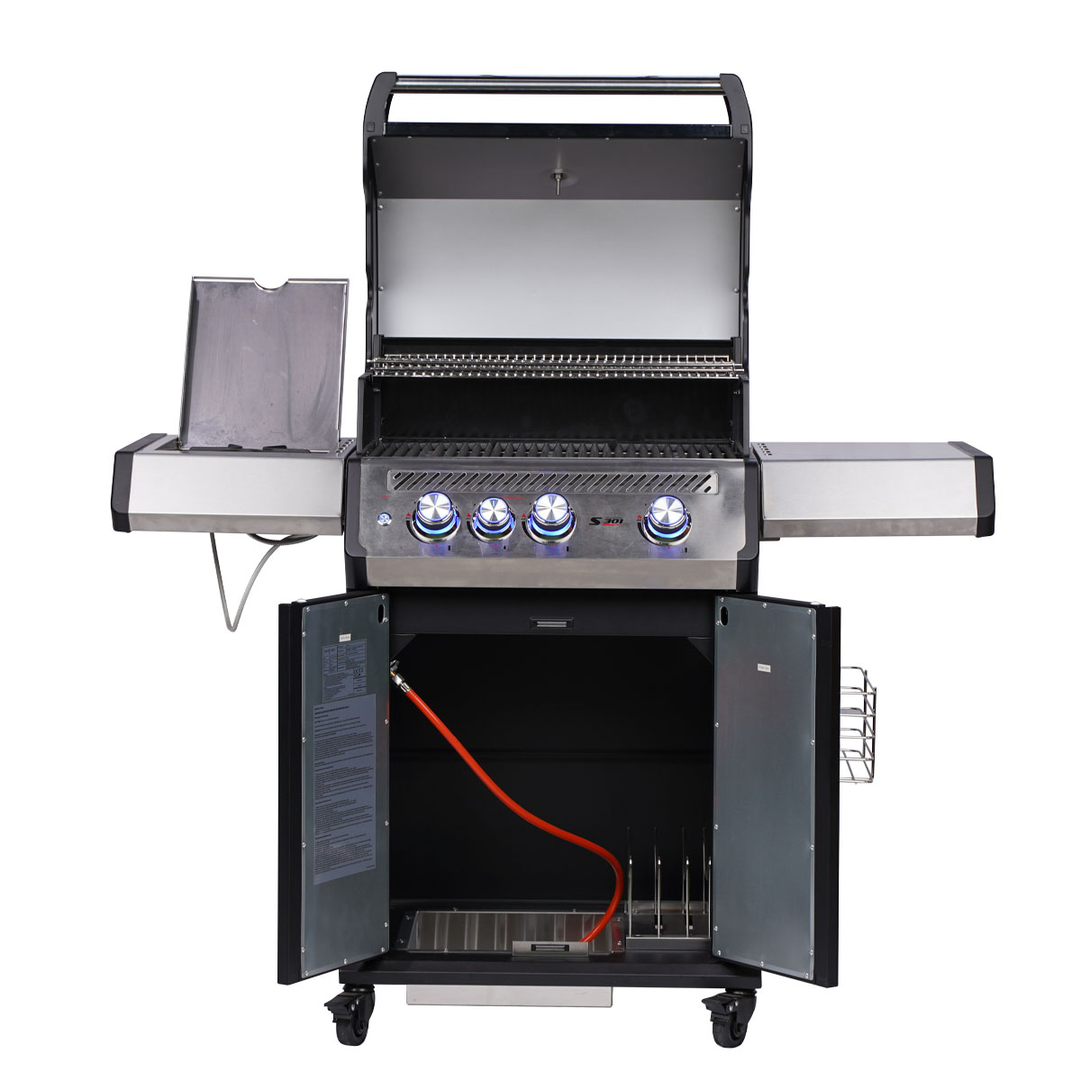 SANTOS S-318 Pro Edelstahl | Seiten- & Heckbrenner