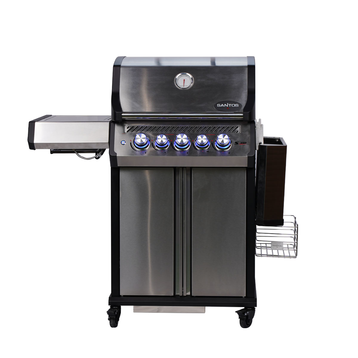 SANTOS S-318 Pro Edelstahl | Seiten- & Heckbrenner