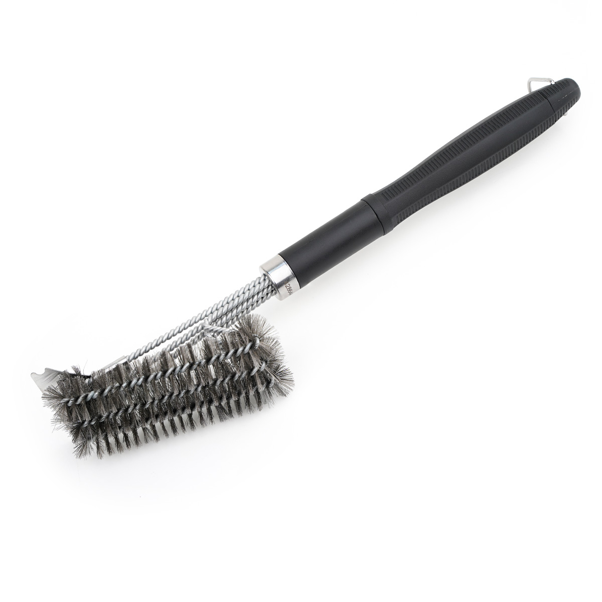SANTOS 3-Kopf Grillbürste mit Schaber | 44 cm