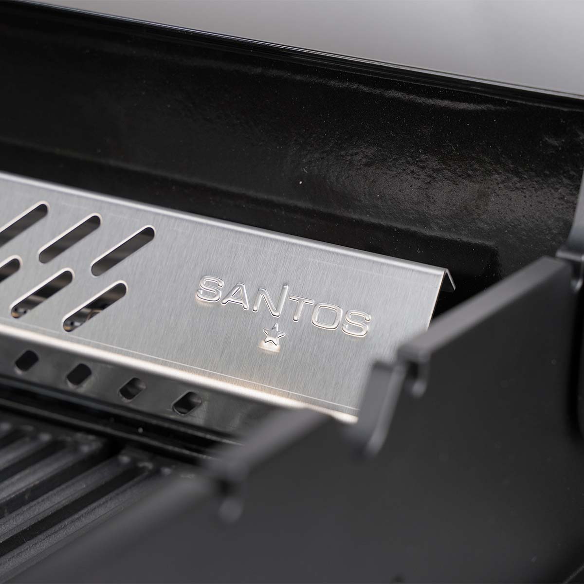 SANTOS S-518 Pro Edelstahl Heckbrenner mit SANTOS Logo