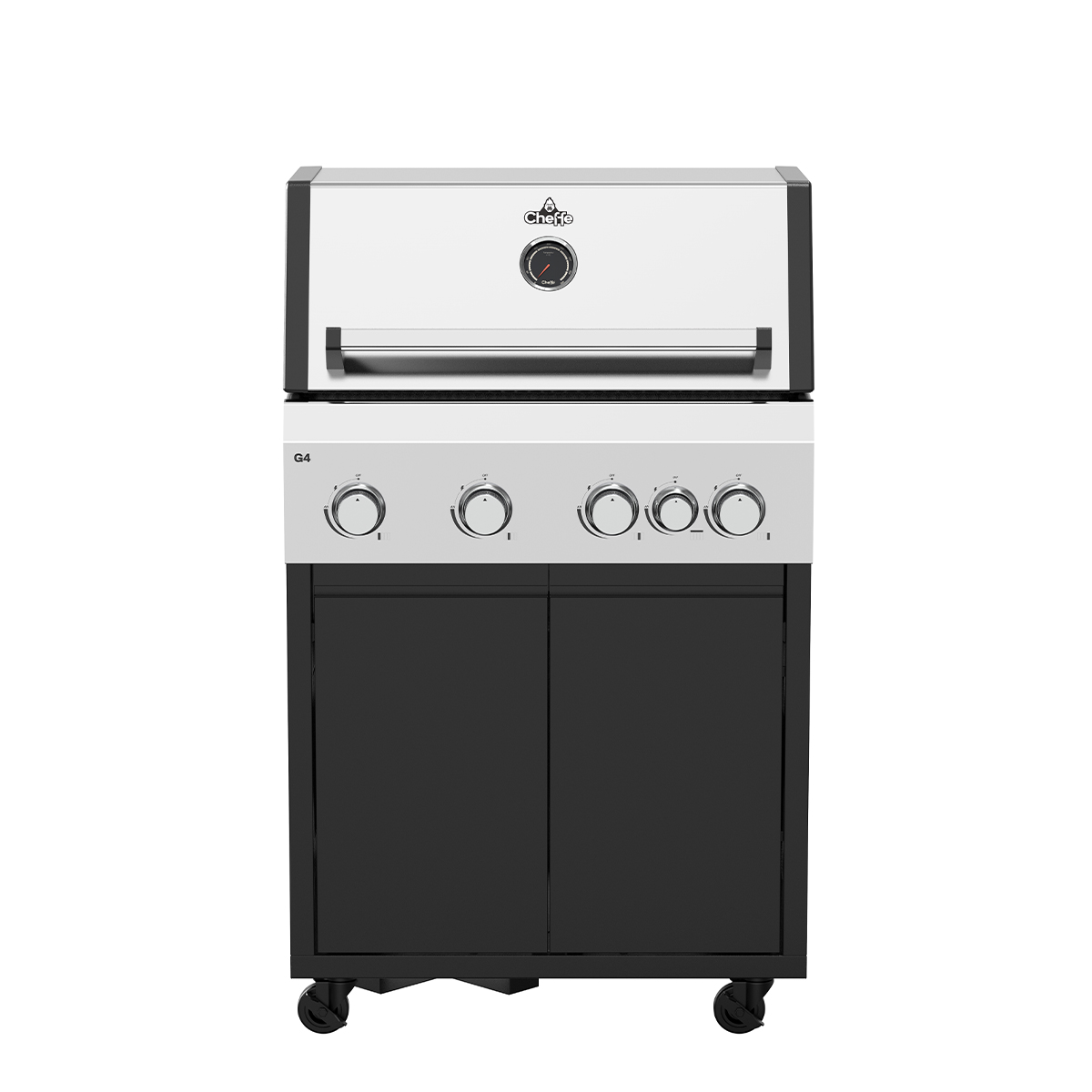 Cheffe Outdoorküche XL200 | G4 Gasgrill | Kochfeld Einzelmodul | Stauraum Doppelmodul 