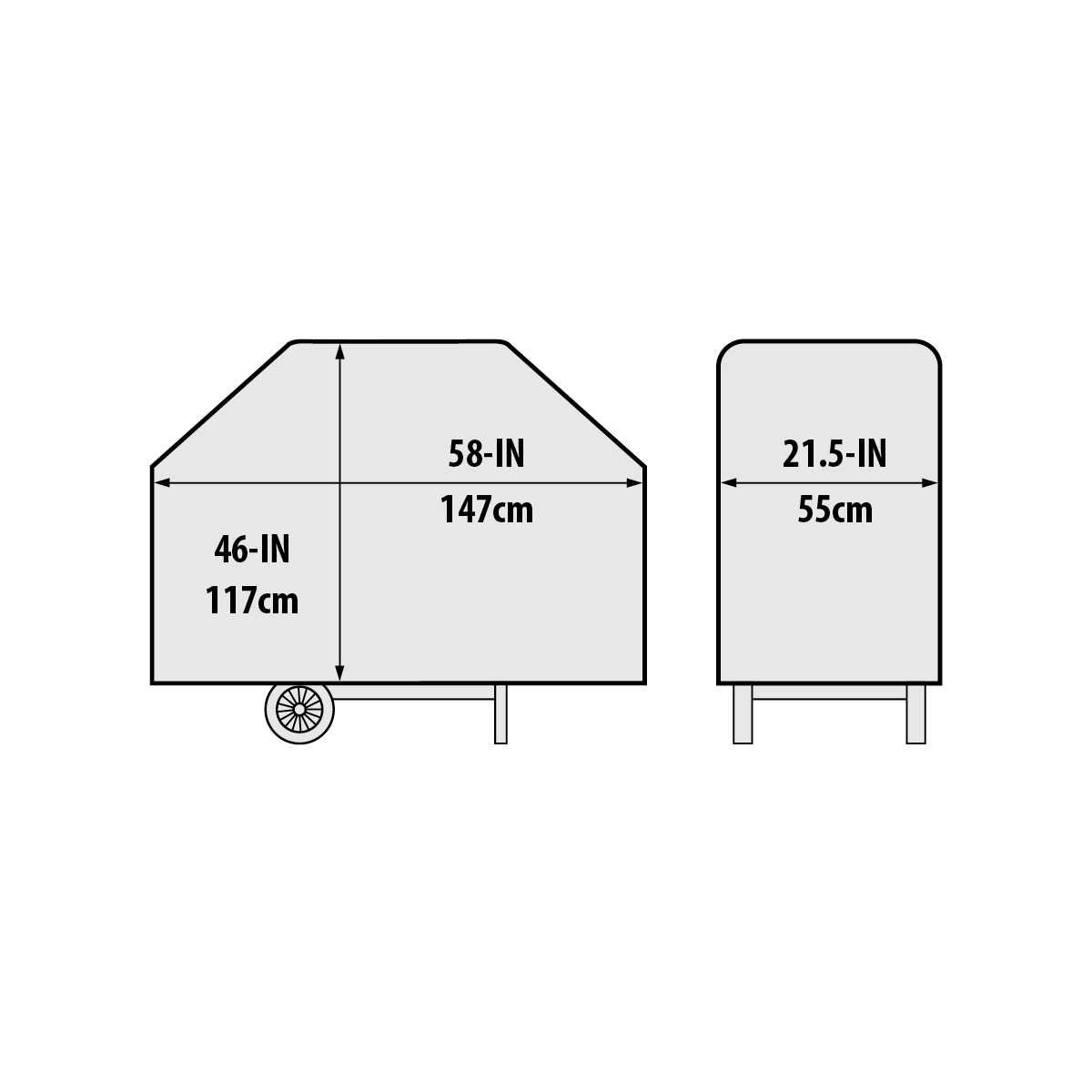 Broil King Abdeckhaube Sovereign, Signet 300er Serie & Baron, Crown 400er Serie Maße