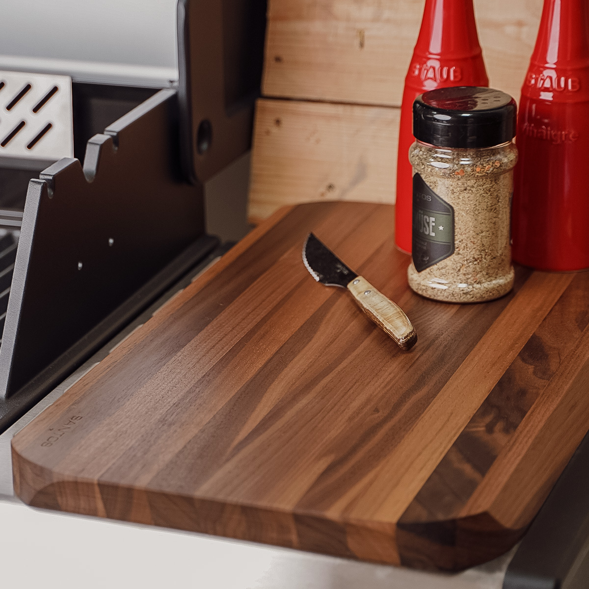 SANTOS Holzschneidebrett mit Zubehör SANTOS Holzschneidebrett mit Zubehör