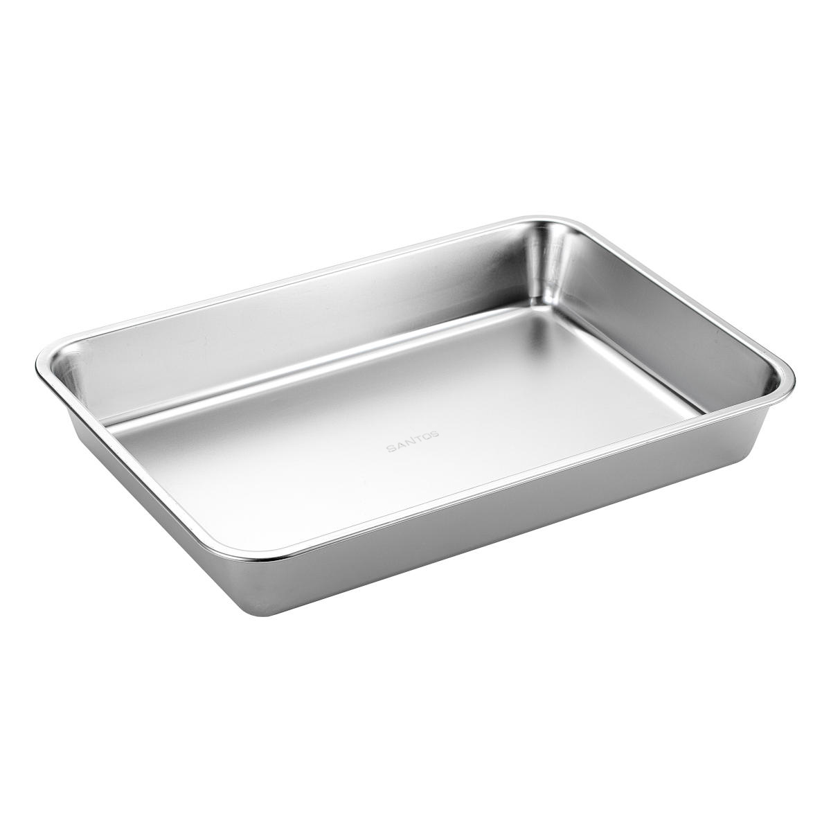 SANTOS Edelstahl Grillschale & Auffangschale, groß - 2x 