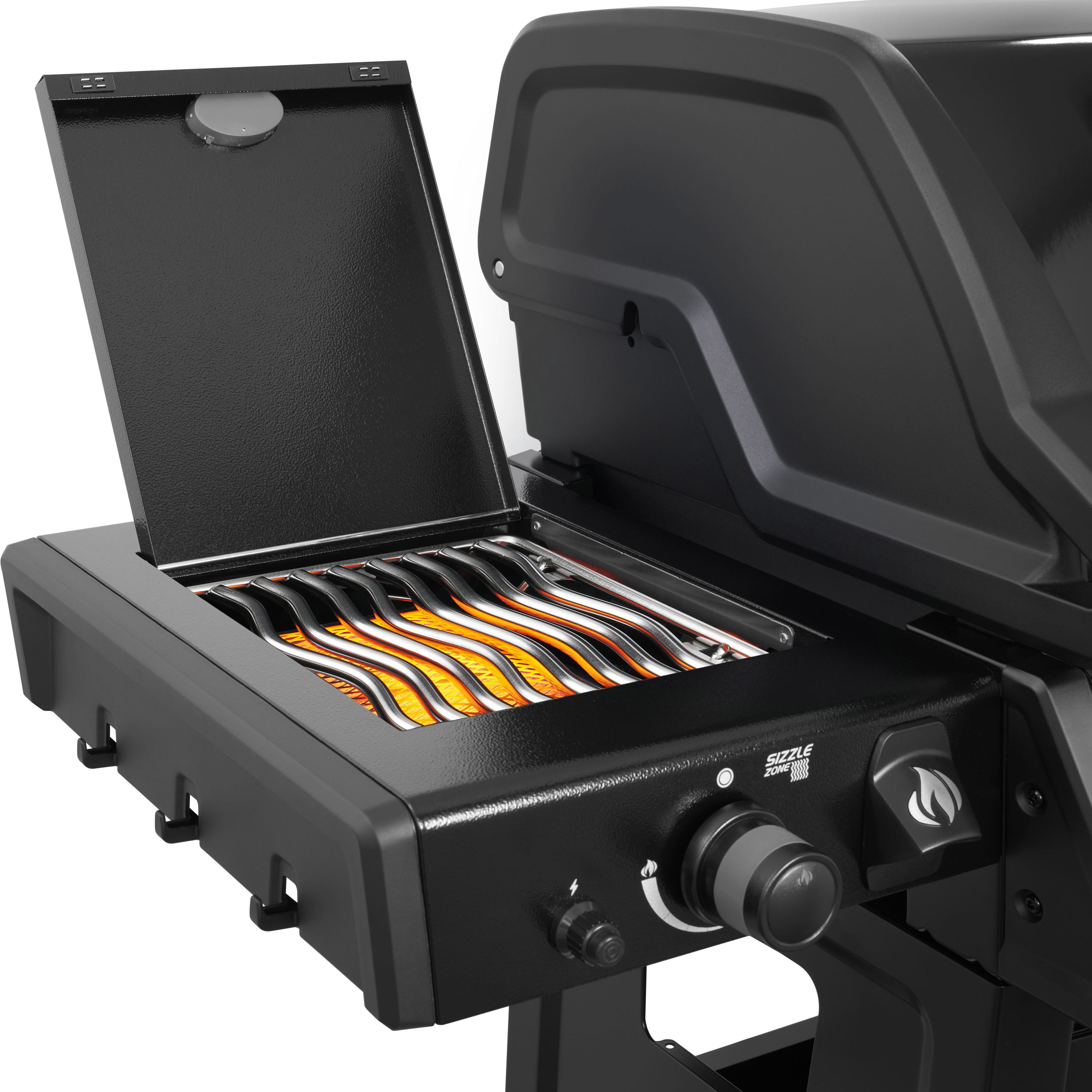 Napoleon Freestyle 365 mit Sizzle Zone in Schwarz, Blick auf Sizzle Zone