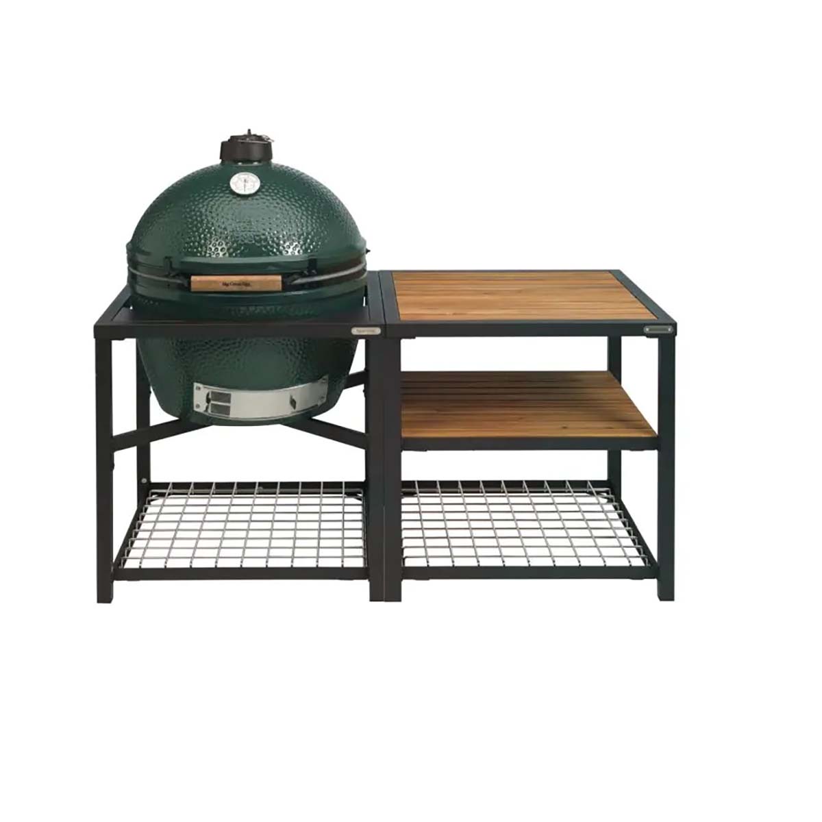 Big Green Egg Untergestell für 2XLarge, beispielhaft kombiniert mit Egg und Erweiterungsgestell