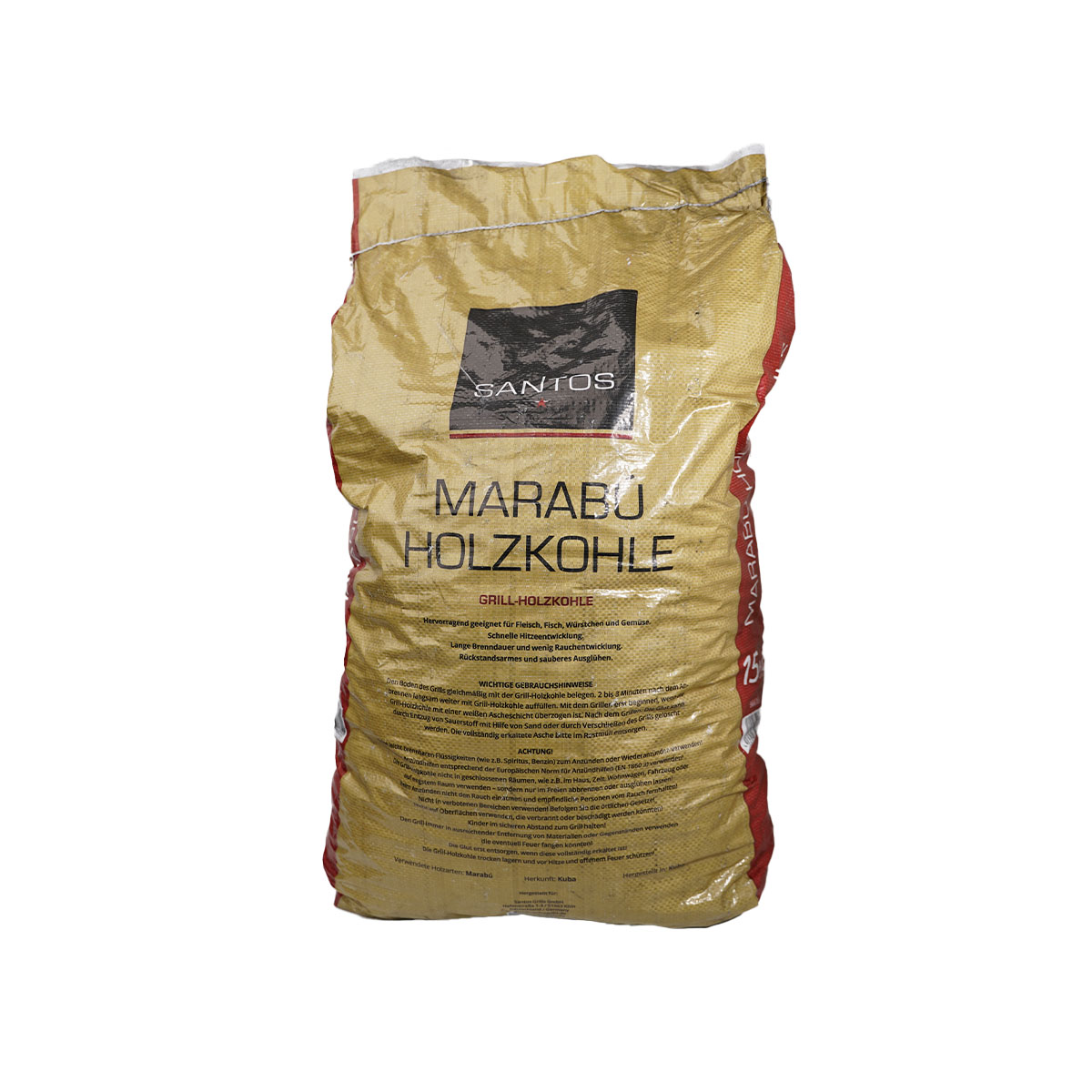 SANTOS Premium Marabu Holzkohle | 15 kg