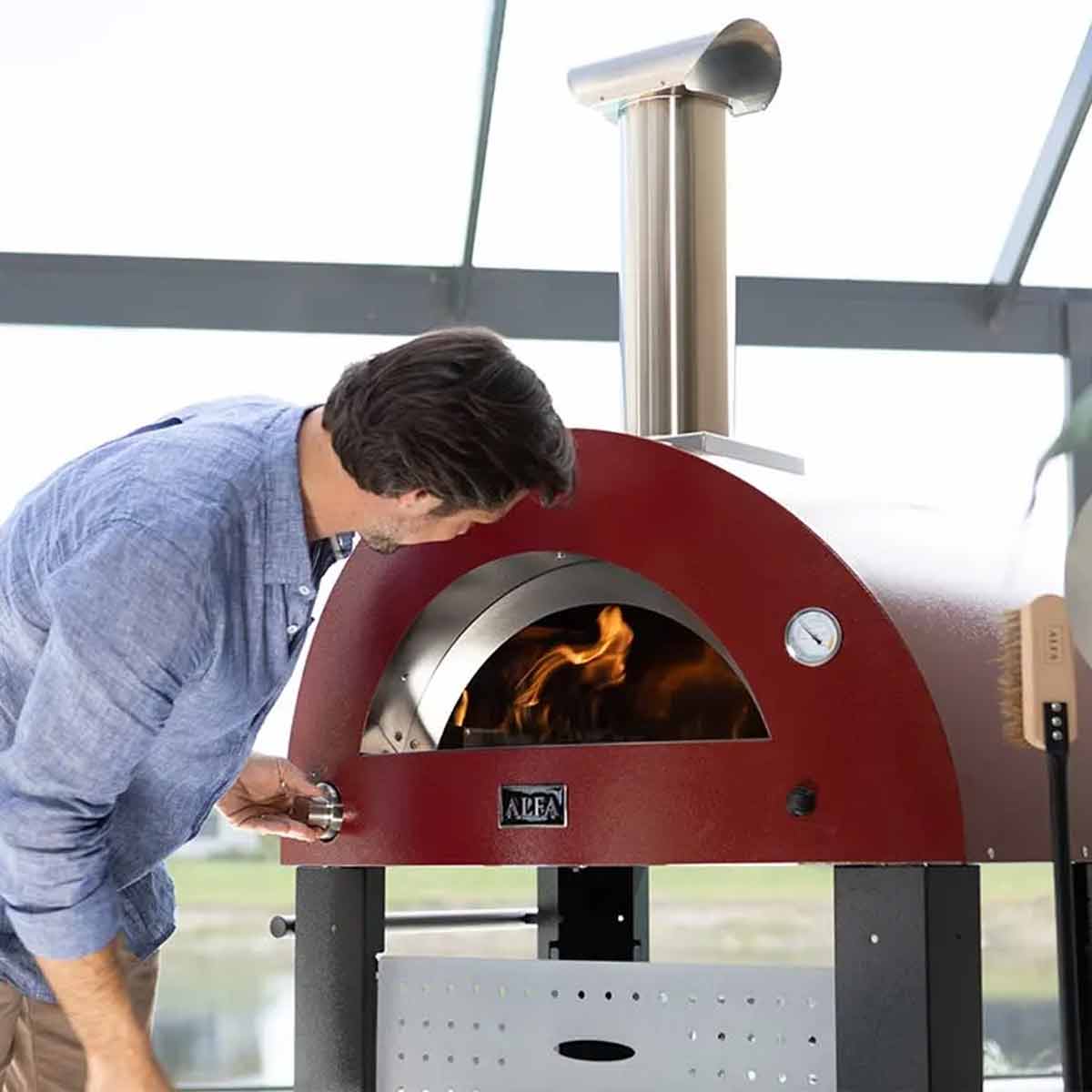 Alfa Forni Gas Pizzaofen Moderno 2 Pizze in Antikrot