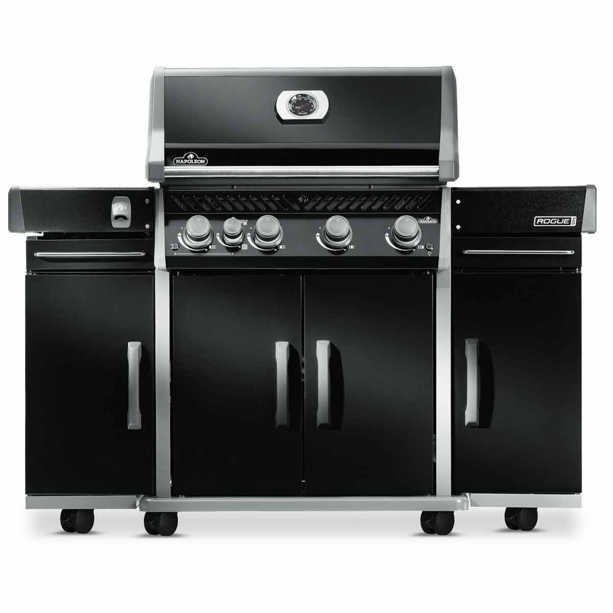 Napoleon Rogue Pro Seitenschrank, schwarz glänzend Napoleon Rogue Pro Seitenschrank, 2 Stück rechts und links am Grill montiert