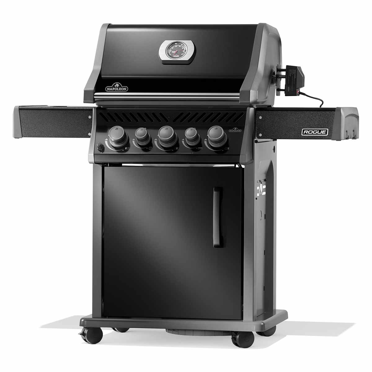 Napoleon Rogue 425 mit Heck- und Seitenbrenner | Schwarz | inkl. Drehspieß | 2025