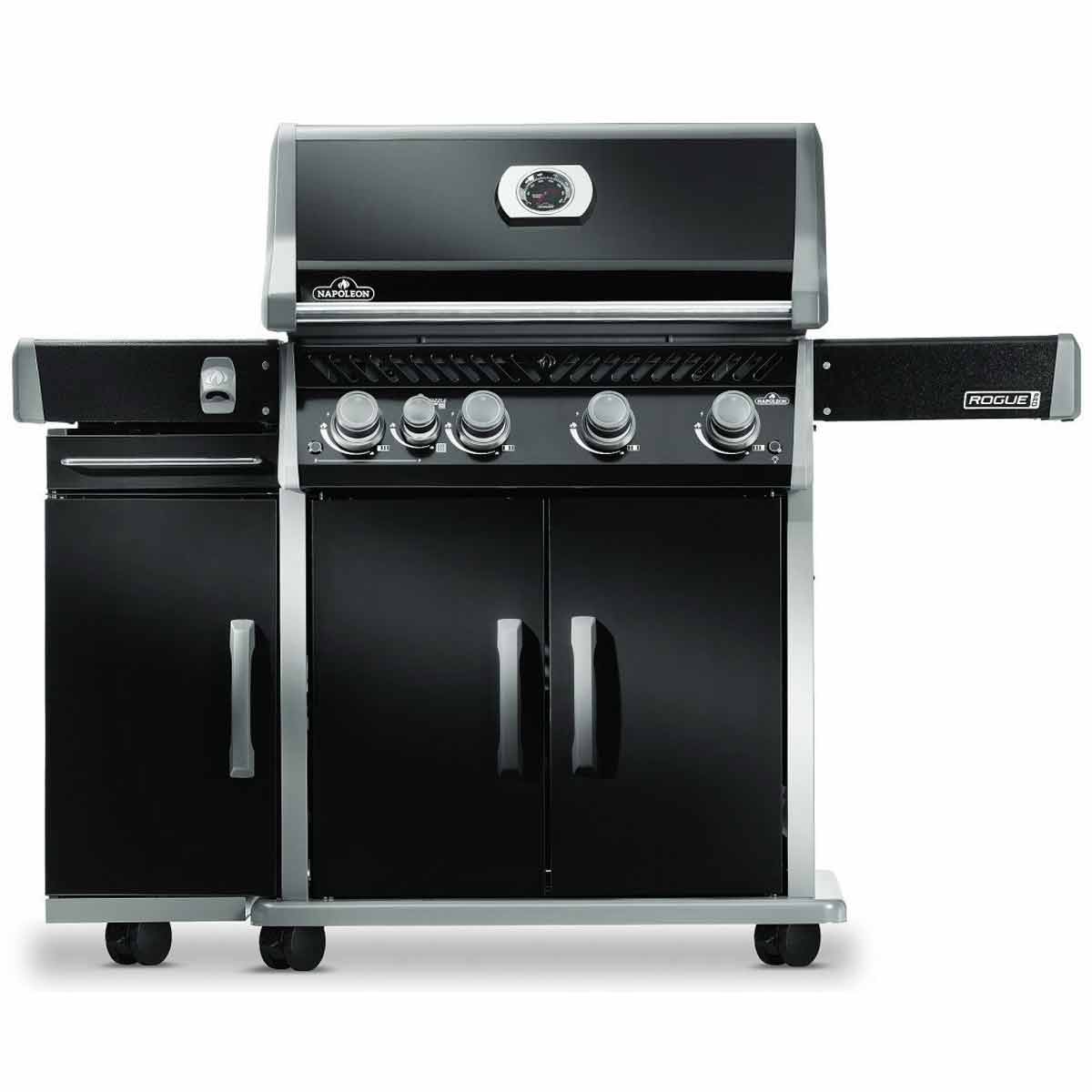 Napoleon Rogue Pro Seitenschrank, schwarz glänzend, links am Grill montiert