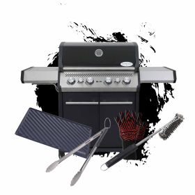 SANTOS S-418 Black | Seiten- & Heckbrenner inkl. Zubehör | Firmenpaket