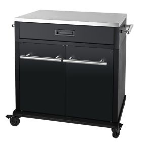 SANTOS BBQ Cart | Schublade & Türen | Matt Schwarz
