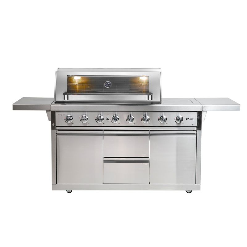 SANTOS Profi Gasgrill P618 6 Brenner 800 Grad InfrarotZone