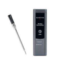 SANTOS Bluetooth Grillthermometer mit App-Steuerung | kabellos | 100 m Reichweite