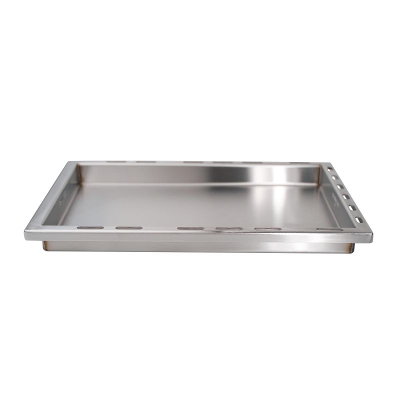SANTOS Grillpfanne Edelstahl 28x45cm - Einsatzpfanne Für Napoleon Grill, Plancha Für Paella & Bratkartoffeln