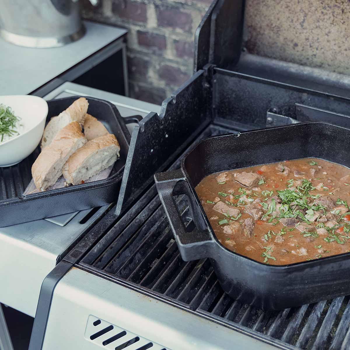 SANTOS Square Dutch Oven mit Deckel Quadratischer Schmortopf 9,5L